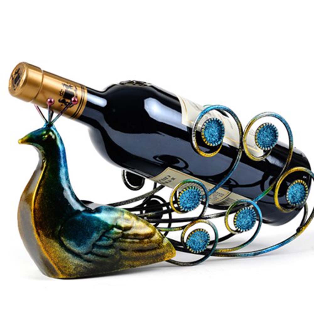 Glamorous Peacock Wine Rack